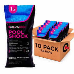 MAV AquaDoc front packaging showing ten 1 lb bags and product branding for easy storage