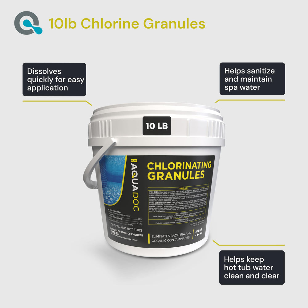 MAV AquaDoc close-up of granule texture showing quick dissolve benefit: fast dispersion