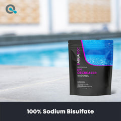 Close-up of MAV AquaDoc granules texture highlighting fast-dissolving dry acid for quick effect