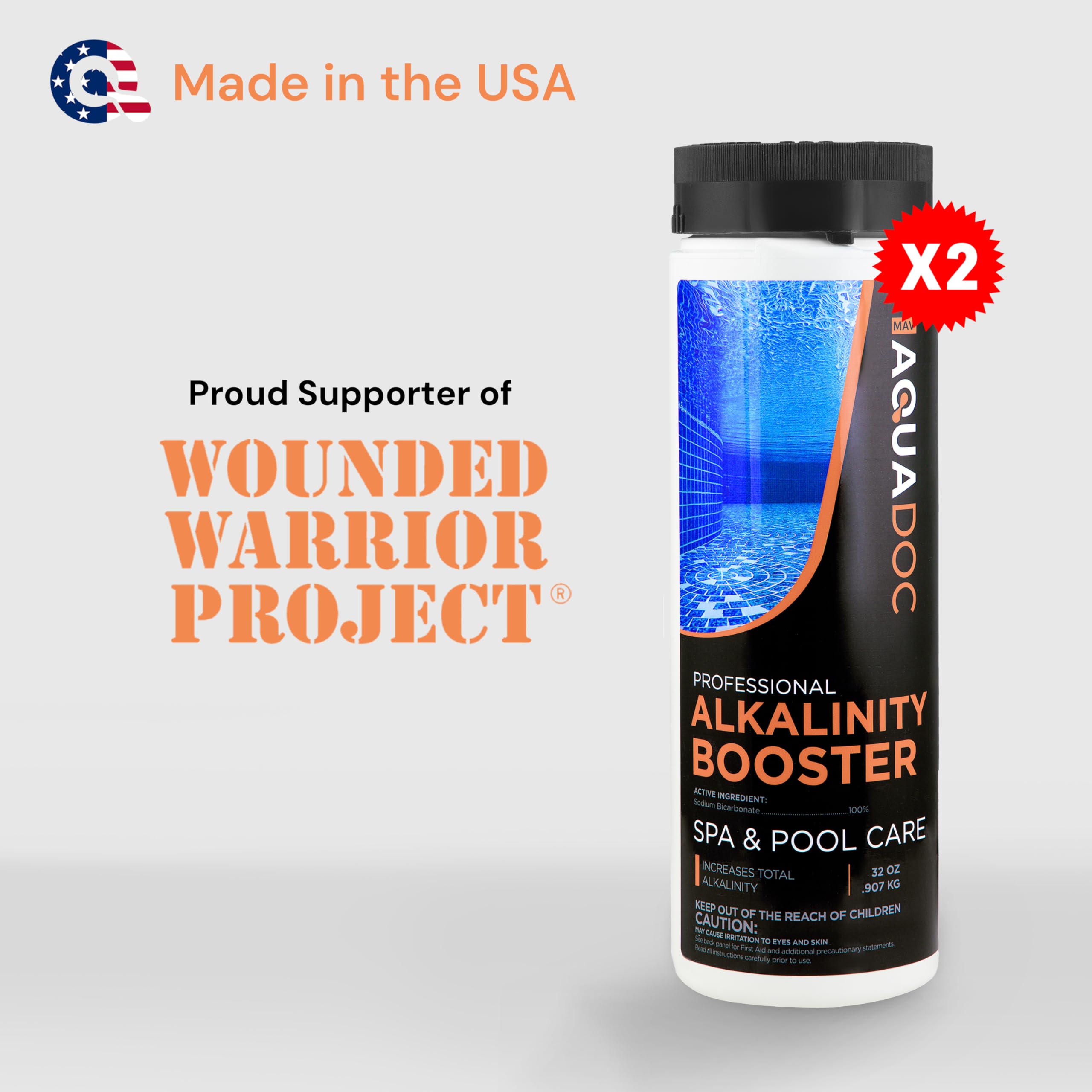 MAV AquaDoc product displayed next to a backyard spa conveying relaxed maintenance