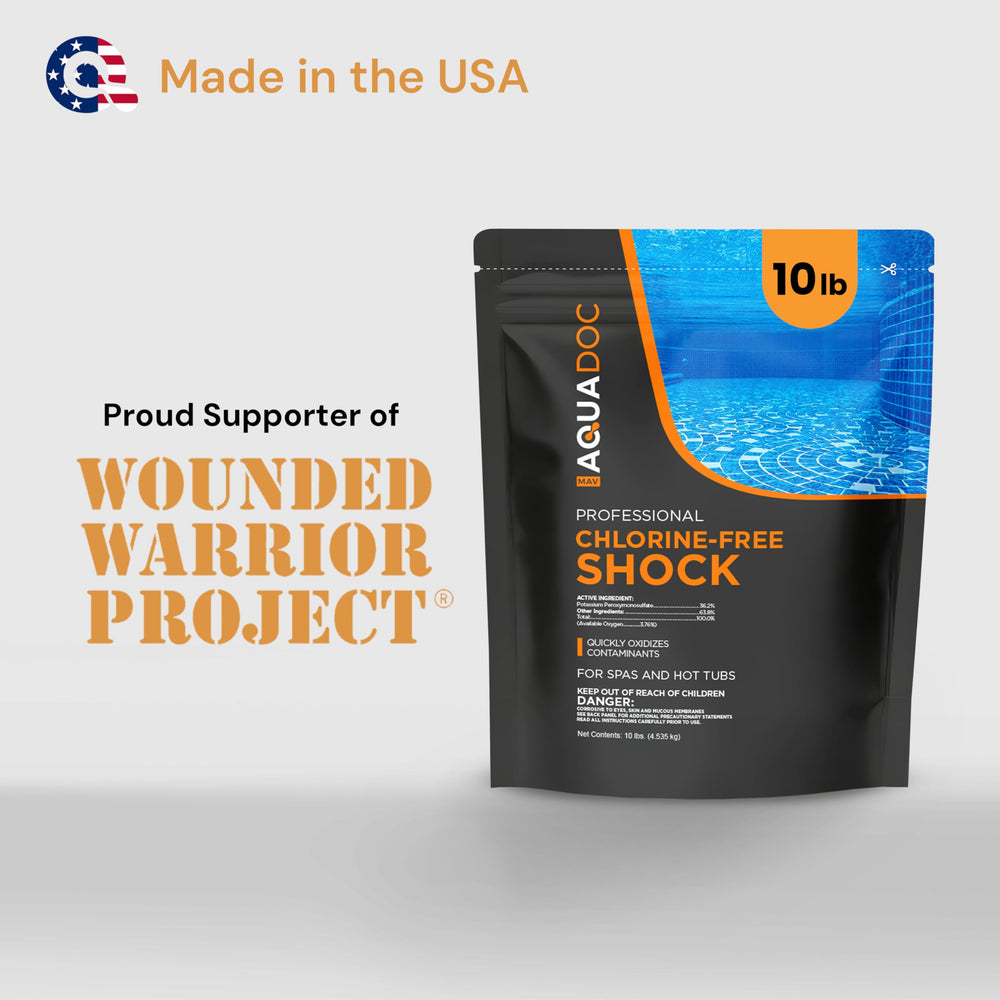 MAV AquaDoc made in USA label emphasizing consistent quality and domestic manufacture