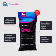 MAV AquaDoc being poured into pool while pump runs for even distribution and effective treatment