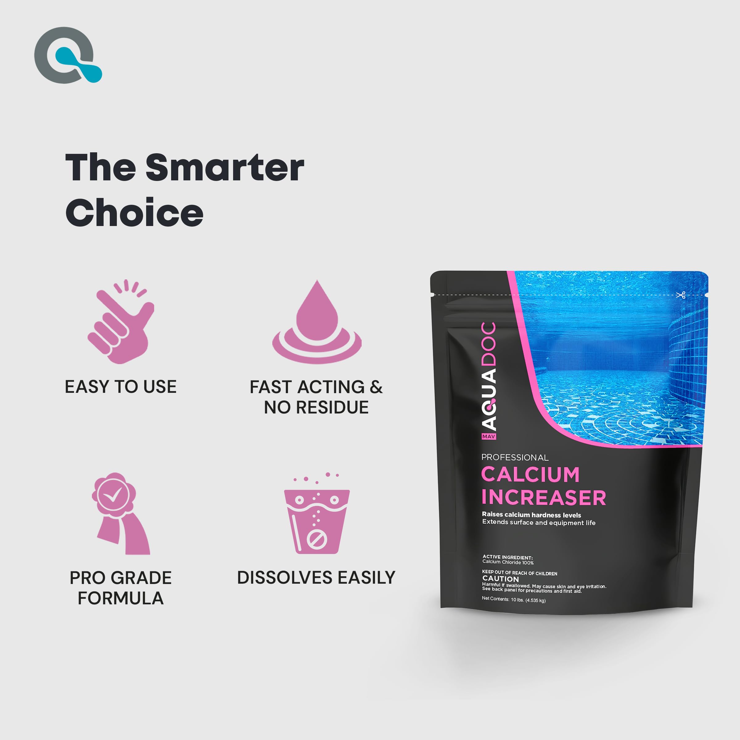 MAV AquaDoc size comparison with measuring cup showing accurate dosage and control