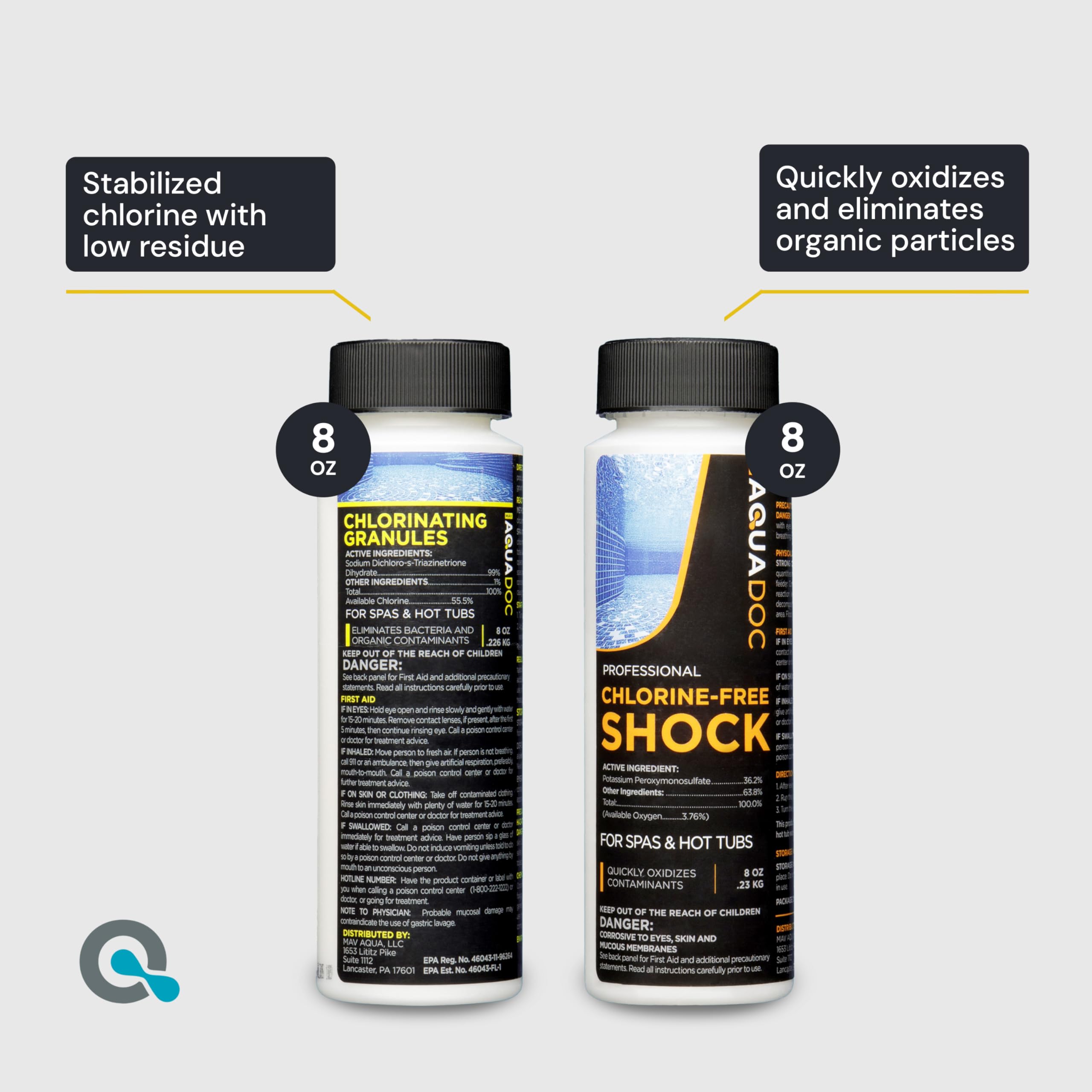 MAV AquaDoc water test strips close-up ensuring fast, accurate level checks