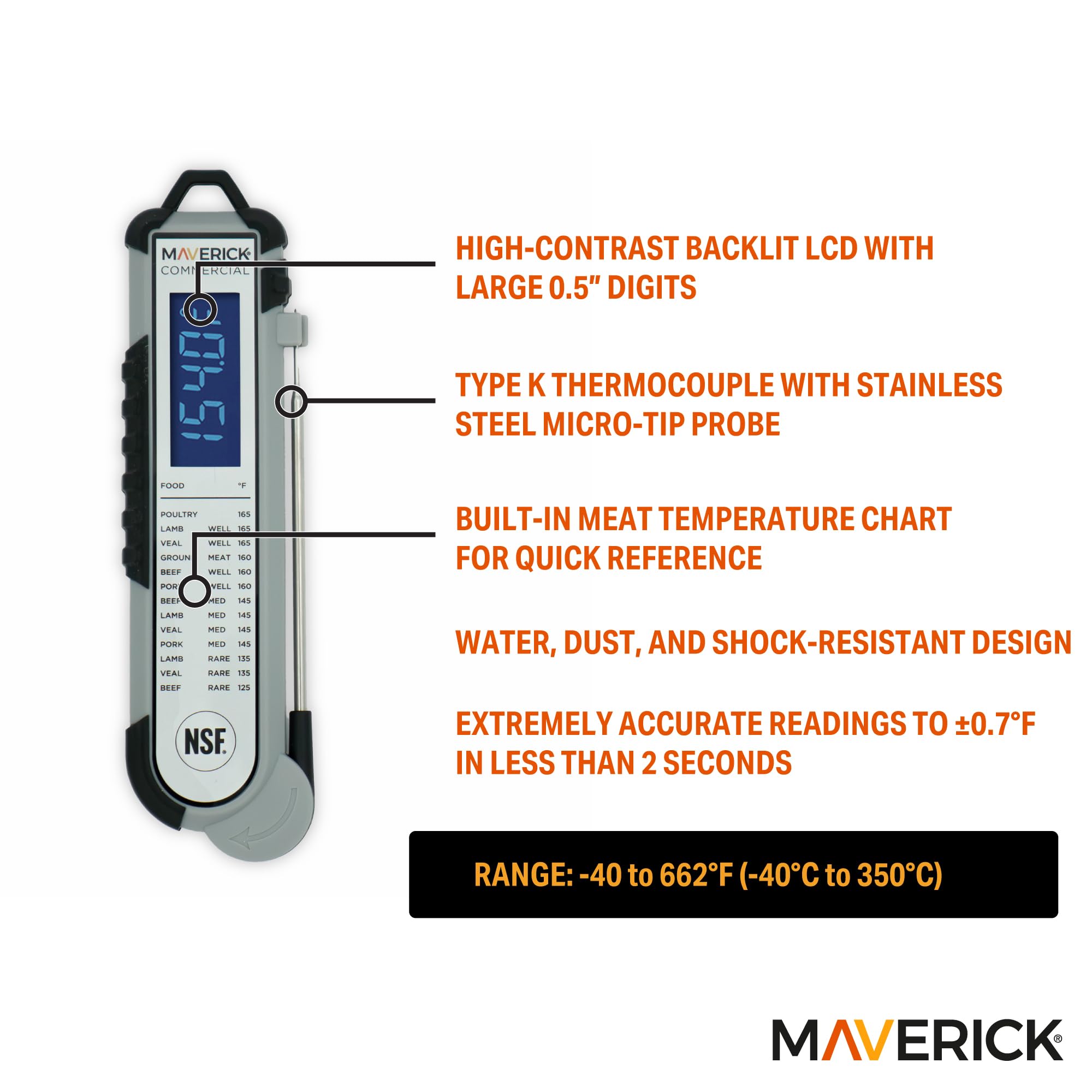 MAVERICK back view with slide battery compartment for easy replacement