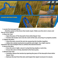 Mavnai tool in use on a horse fence demonstrating quick field repair benefit
