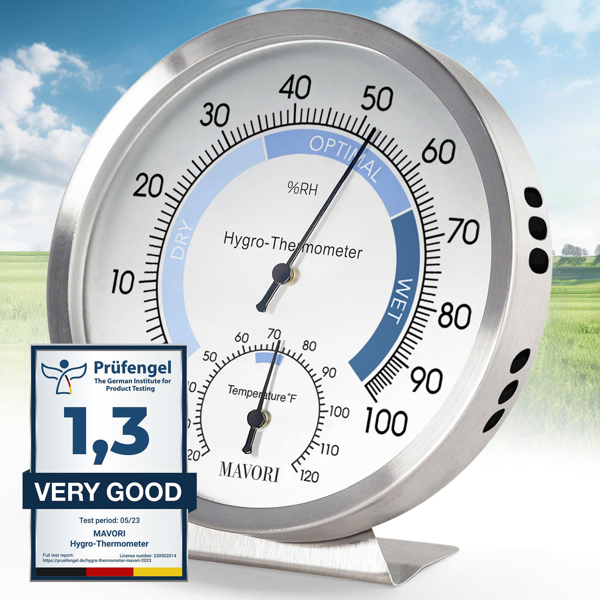 MAVORI front view showing clear dial and accurate readings benefit monitoring