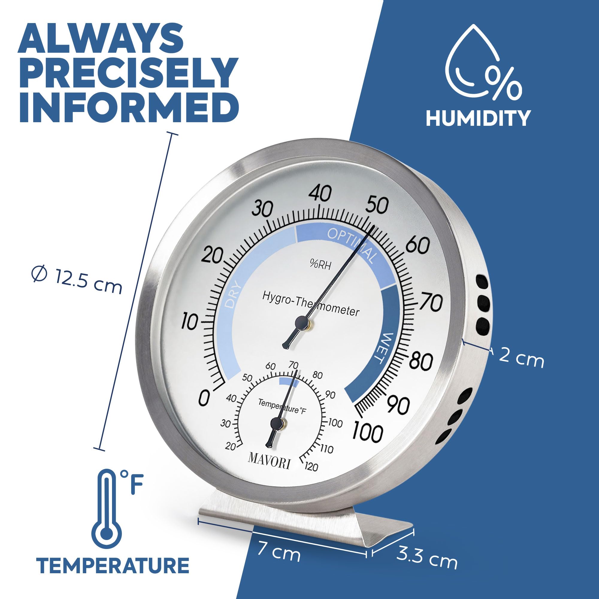 MAVORI side profile with stainless steel case for durable corrosion resistance