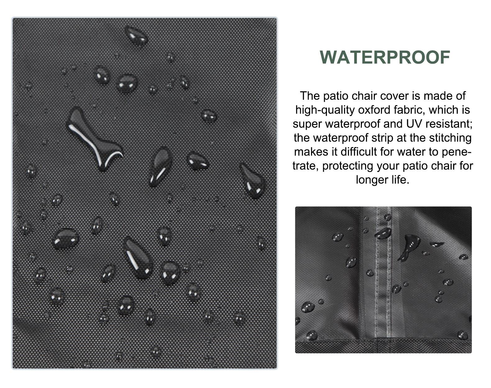 MaWGcowerd drawstring and buckle detail, secures covers in windy conditions