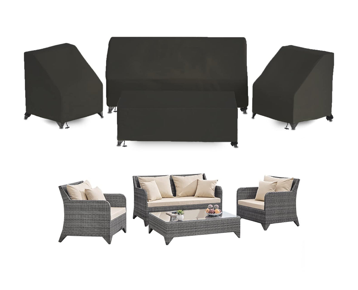 MaWGcowerd full 4-piece set covering patio furniture, protects from weather
