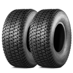 MaxAuto front view of 18x6.50-8 tire showing tread and turf protection benefit