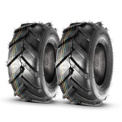 MaxAuto front profile of 16x6.50-8 tire showing aggressive lug pattern and traction benefit