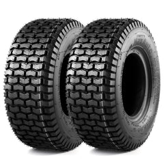 MaxAuto front view turf tire showing full profile and turf-friendly tread benefit