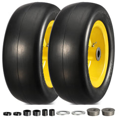 MaxAuto front view wheel assembly showing tire and rim, easy replacement