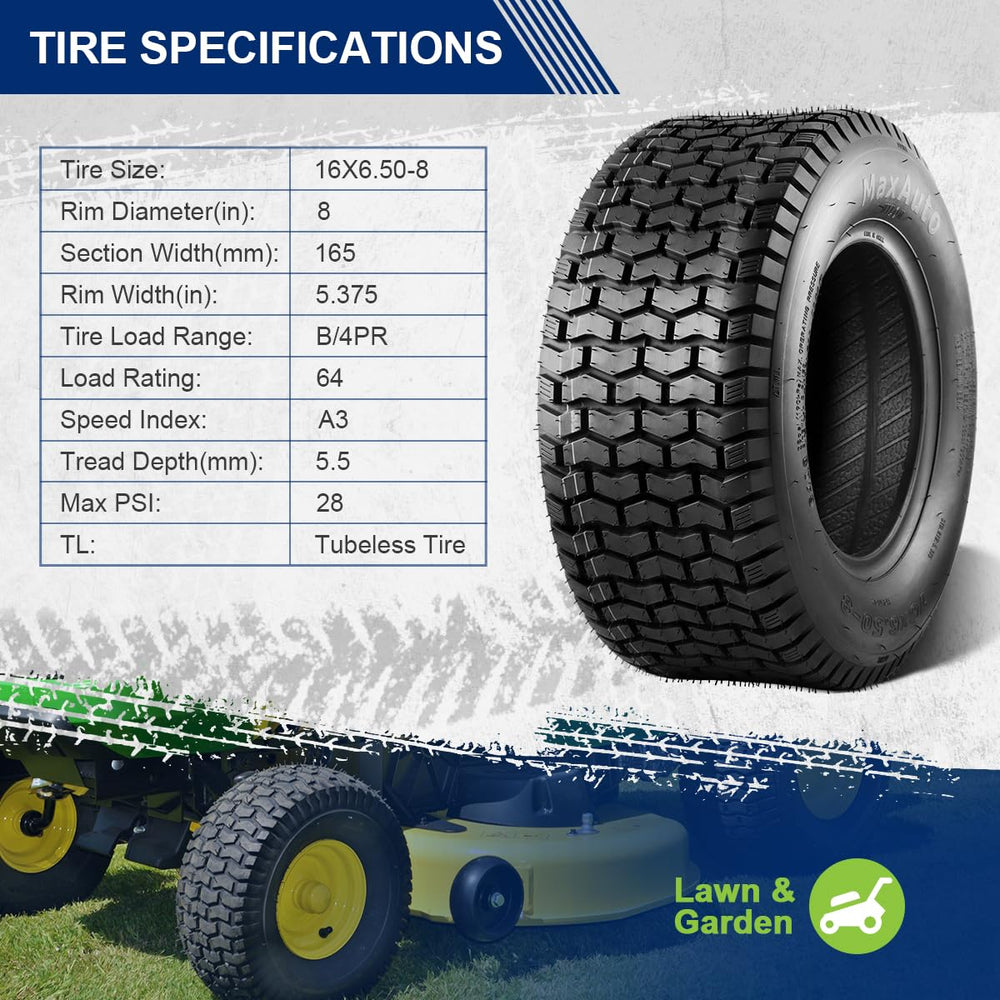 MaxAuto sidewall detail displaying 4-ply construction for durability and load support