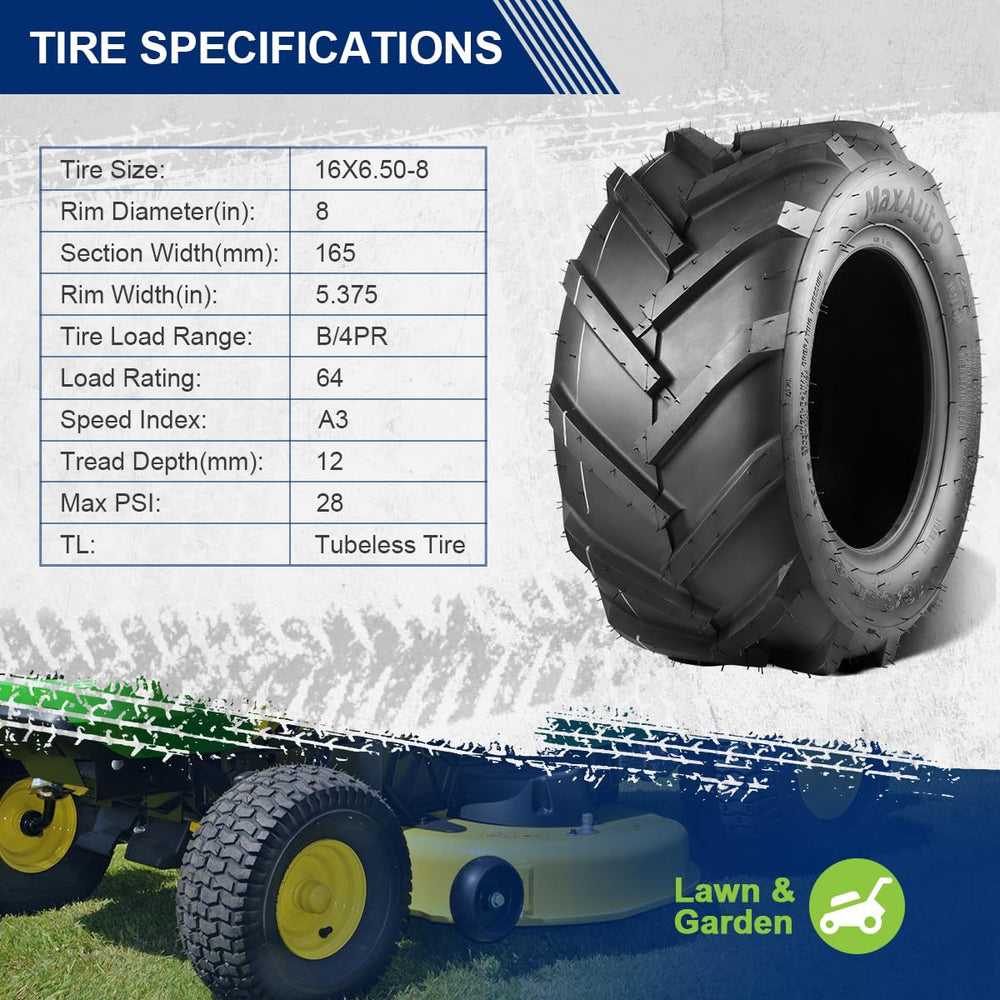 MaxAuto sidewall detail showing size and load markings for correct fit confirmation