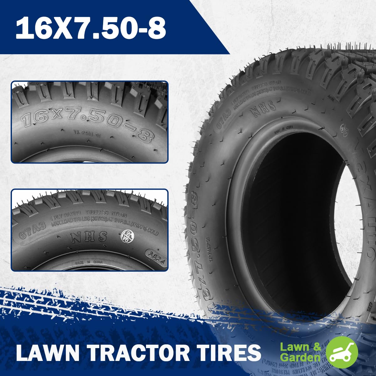 MaxAuto sidewall markings and reinforced sidewall strength benefit
