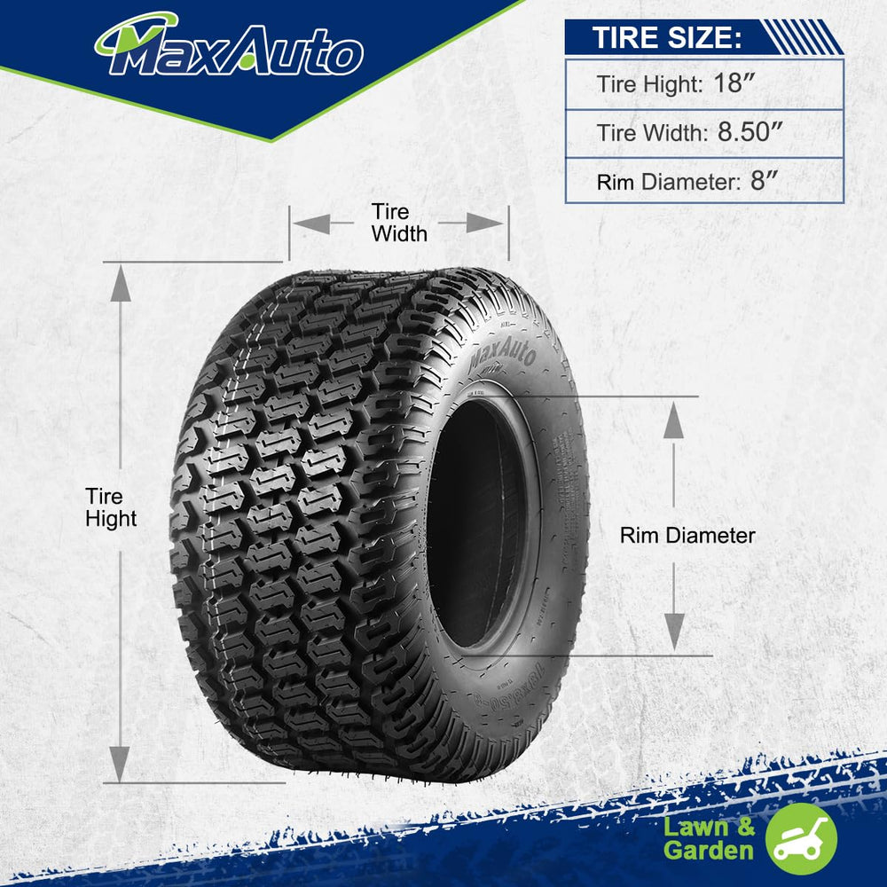 MaxAuto tire beside ruler demonstrating scale and correct rim width