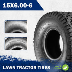 MaxAuto close-up of tread pattern delivering traction and quieter mowing