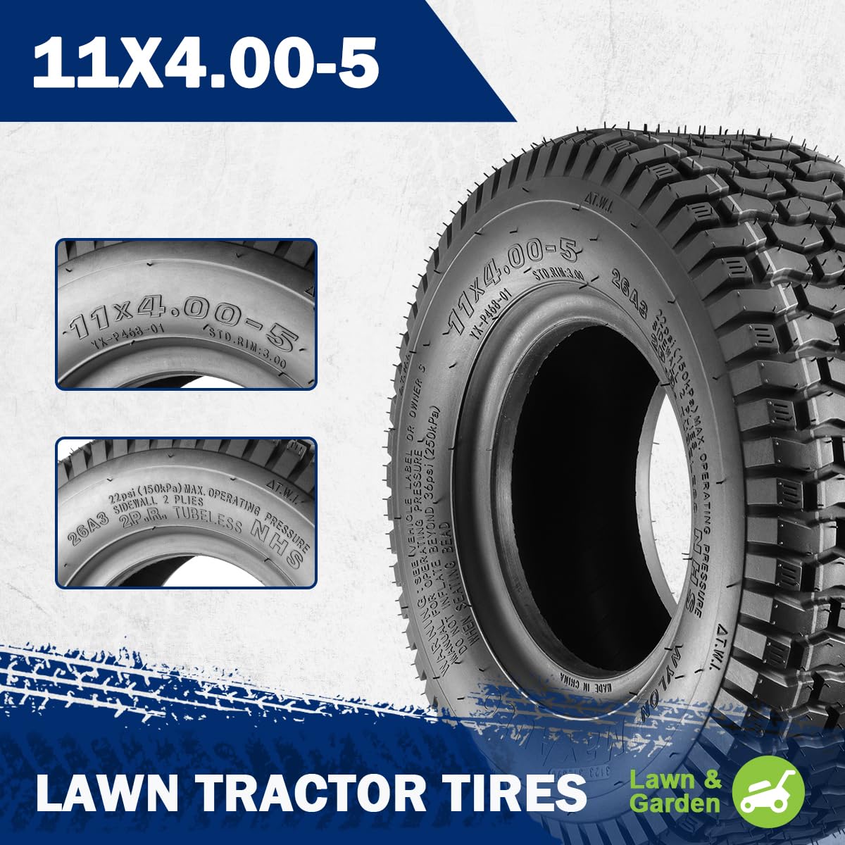 MaxAuto close-up of turf tread detail delivering grass-protecting traction