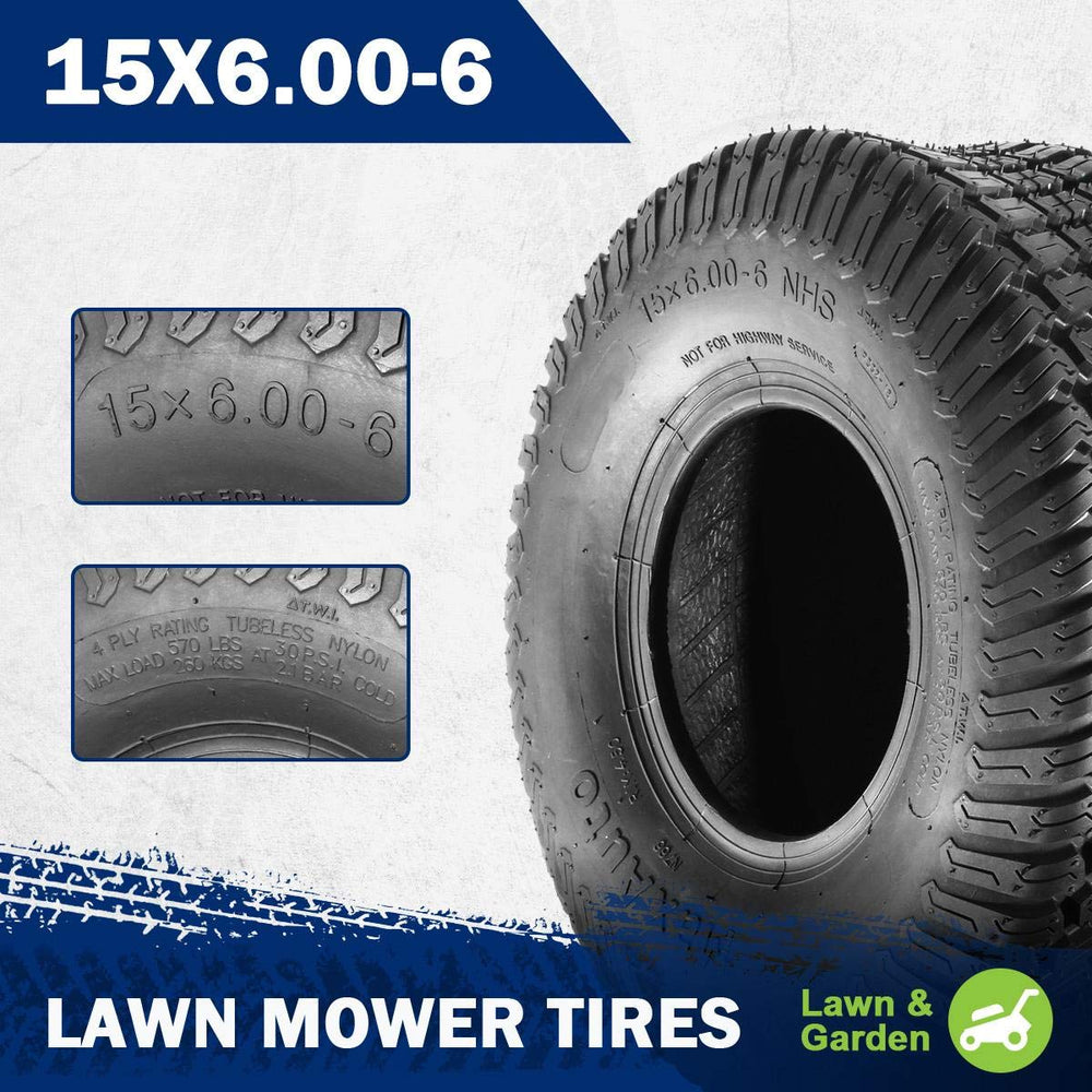 MaxAuto close-up of turf tech tread showing dialed-in pattern for reduced lawn damage and grip