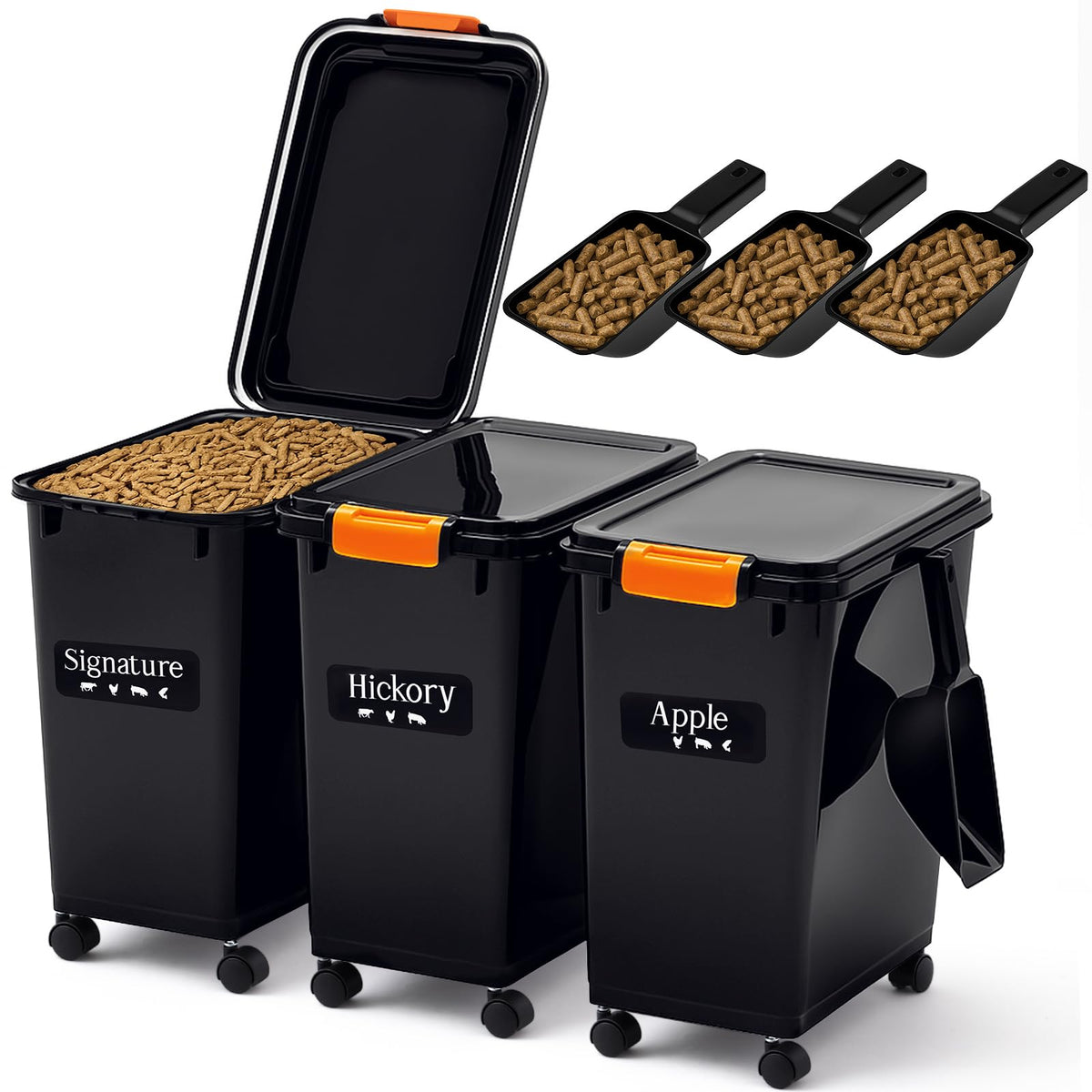 Maxdot front packaging view showing airtight benefit for pellets