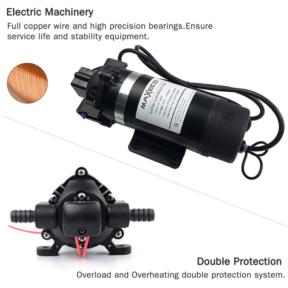 MAXECO pump installed in a boat galley illustrating reliable marine pressure benefit