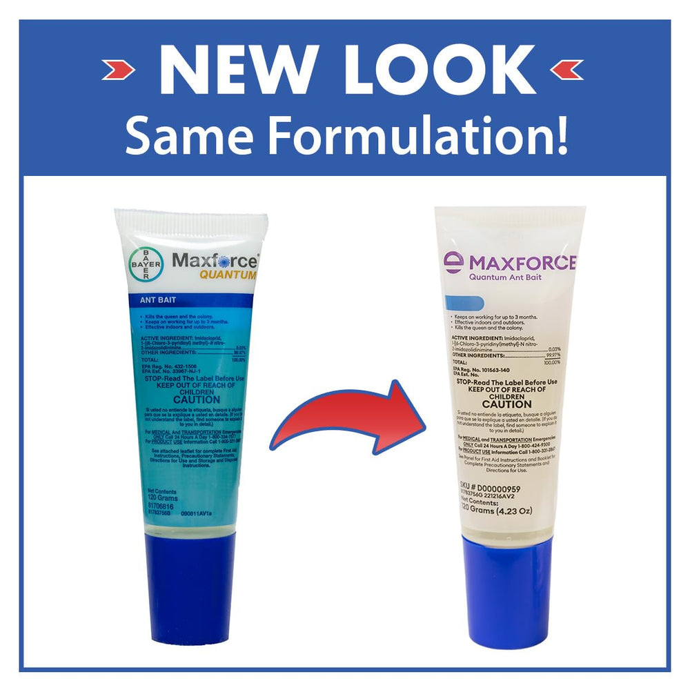 Maxforce tube needle-tip close-up enabling precise gel application for targeted ant control