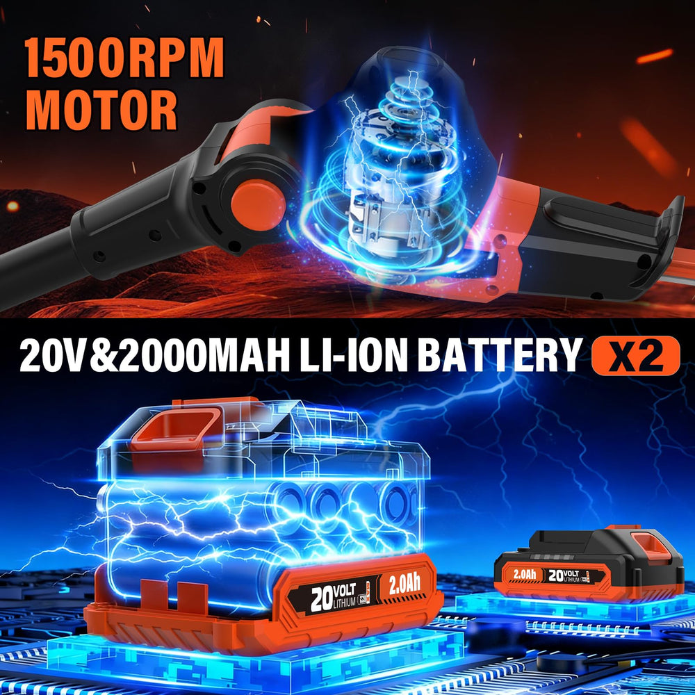 MAXLANDER two 2.0Ah batteries and charger included for extended runtime