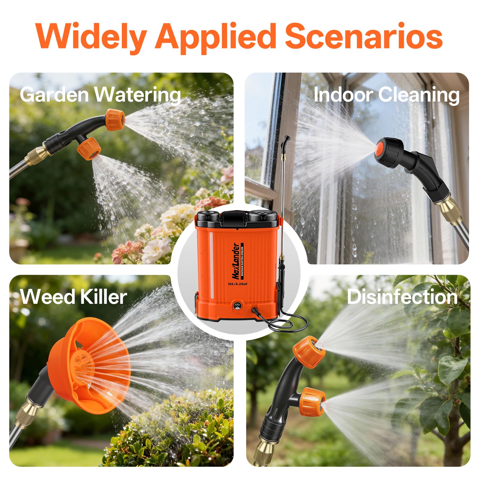 MAXLANDER high-pressure jet cleaning driveway delivering strong surface cleaning