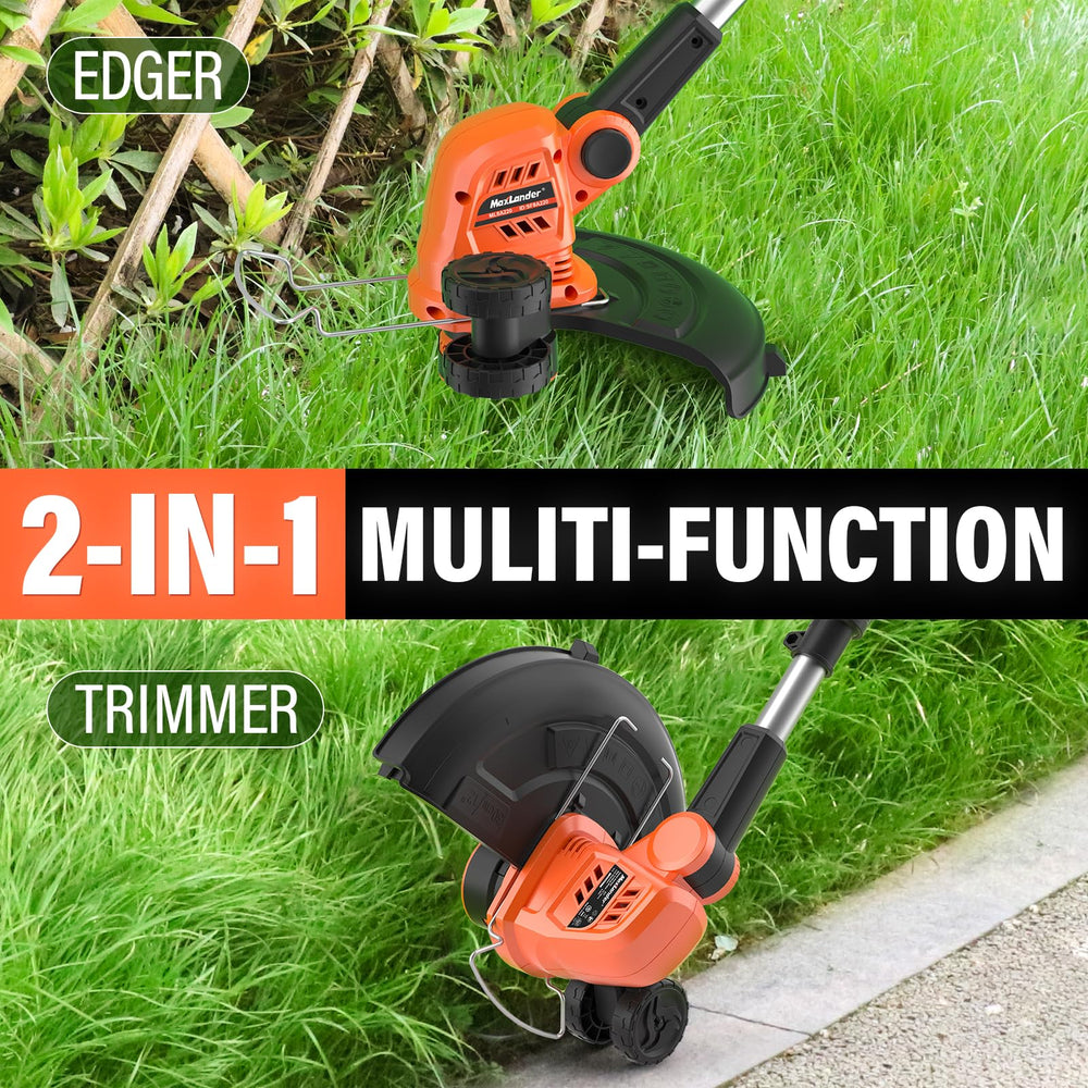 MAXLANDER close-up of automatic feed spool highlighting quick push-button line advance