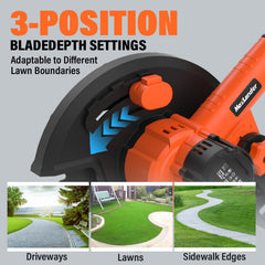 MAXLANDER depth control detail showing three-position adjustment benefit