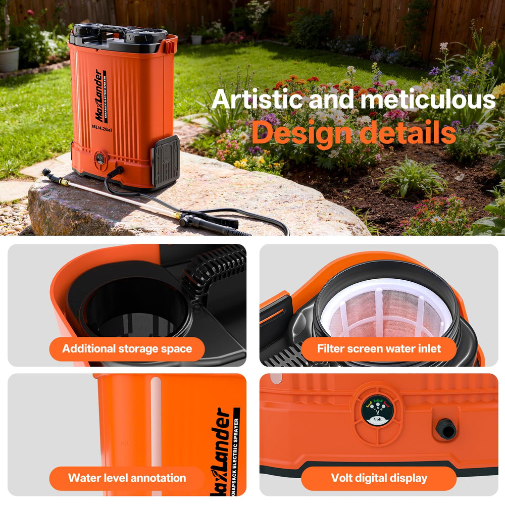 MAXLANDER digital battery display and dual 20V batteries for runtime feedback