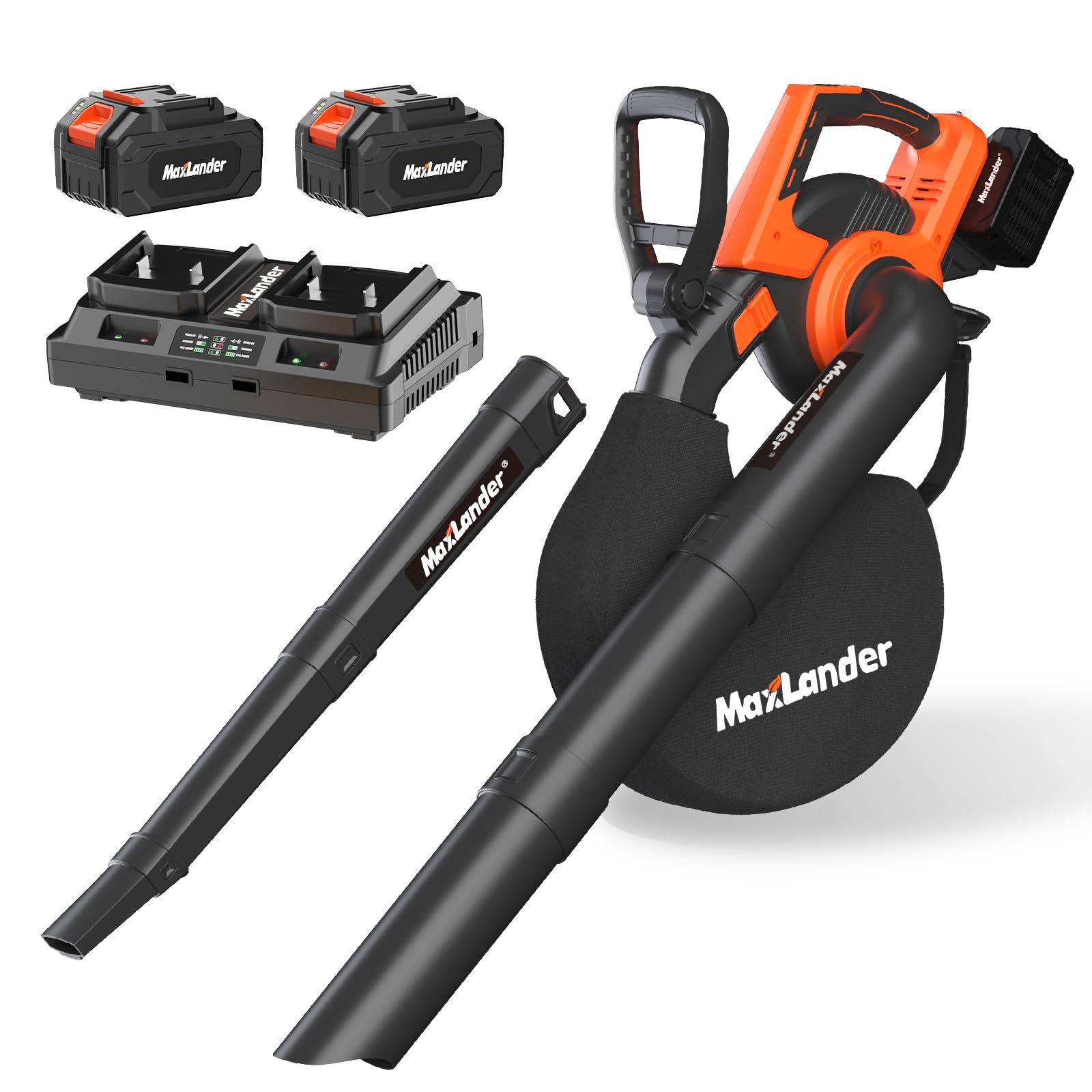 MAXLANDER front view with 45L bag showing capacity and quick dump benefit