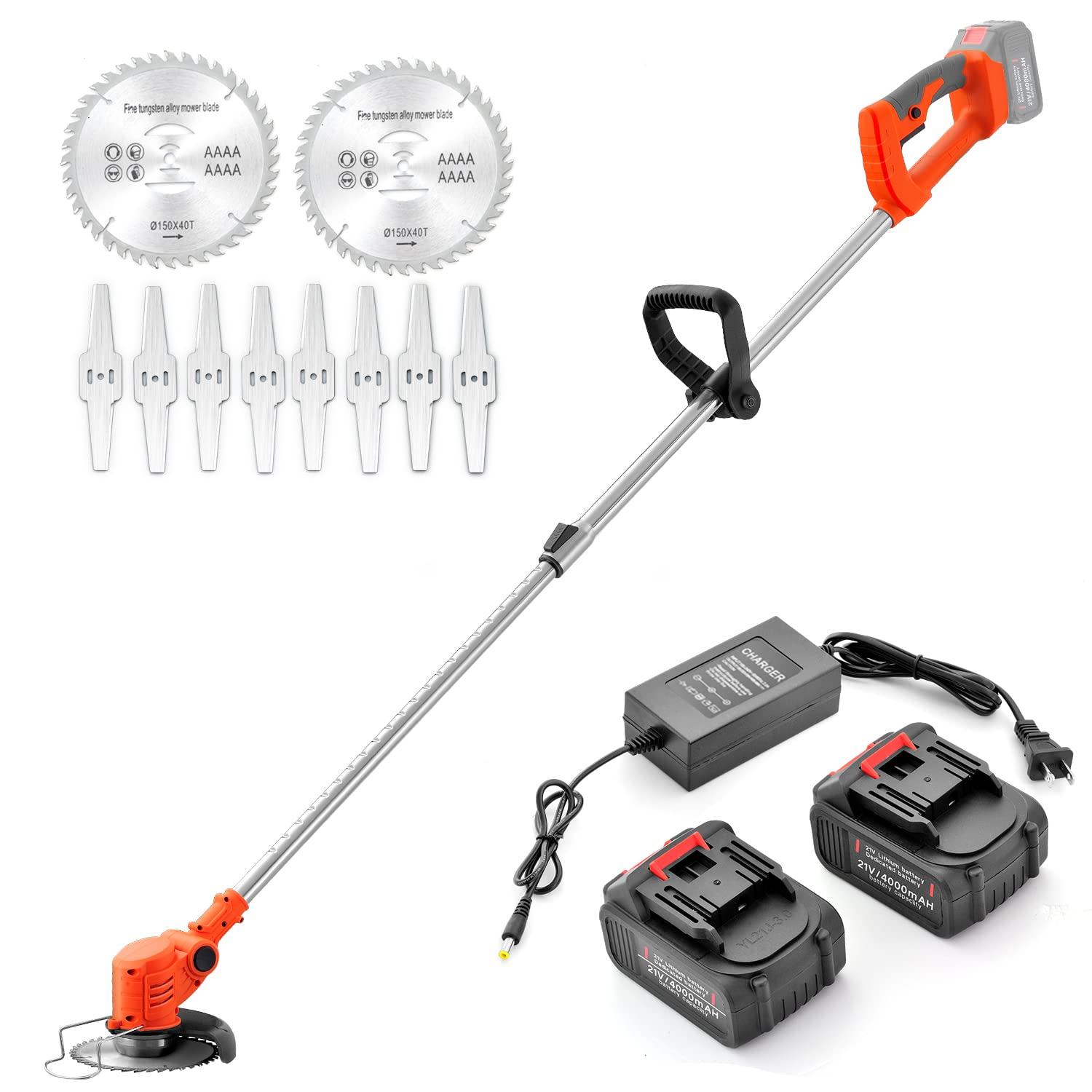 MAXMAN complete kit laid out showing included blades batteries and charger