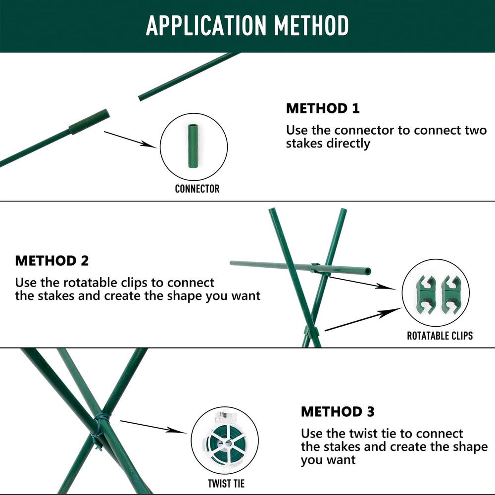 MAXPACE stakes supporting tomato plants, keeping vines upright and improving harvest access