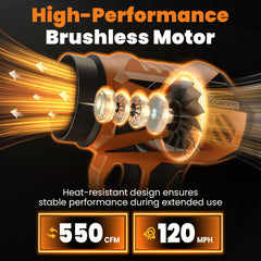 maXpeedingrods blower side profile highlighting lightweight balance for easy handling