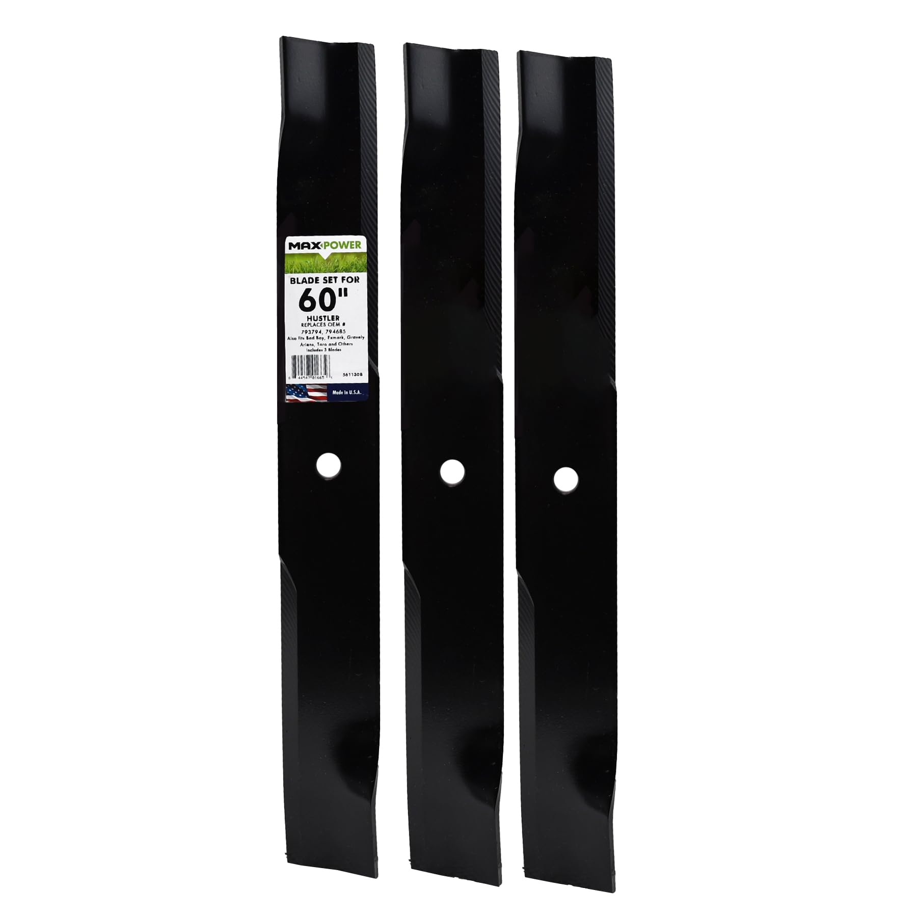 MaxPower 561130B front pack showing three blades and packaging, brand reliability