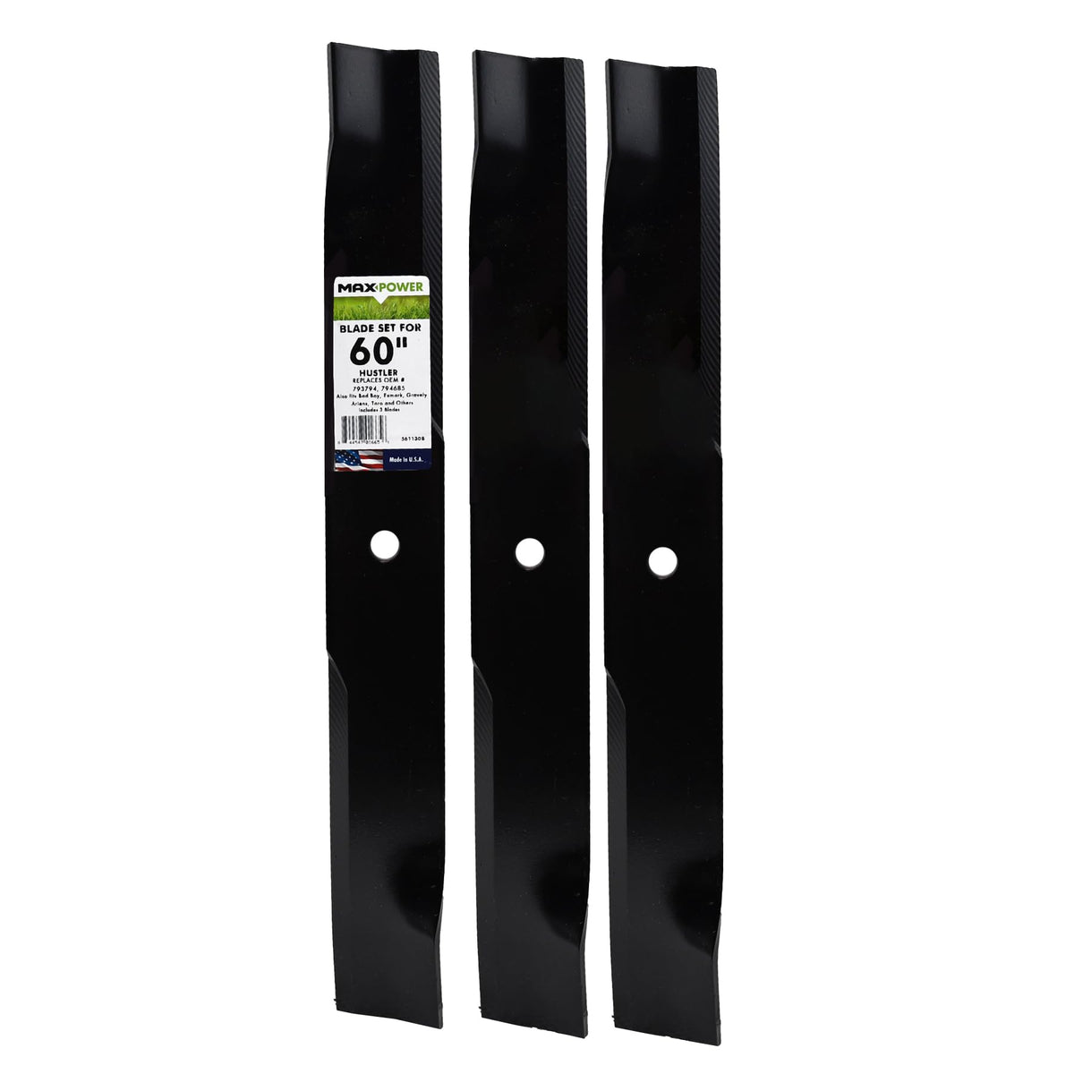 MaxPower 561130B front pack showing three blades and packaging, brand reliability