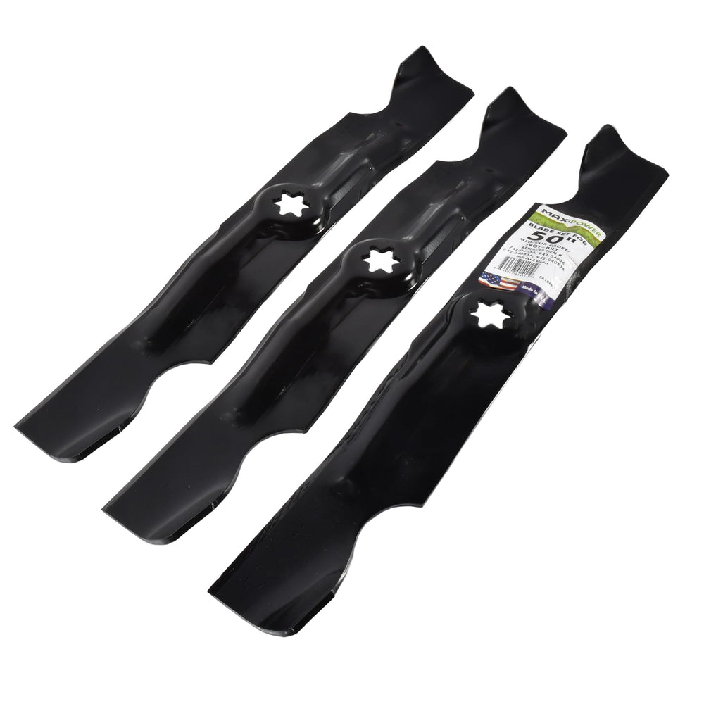 MaxPower blade beside ruler showing 17.9 inch length for fit confirmation