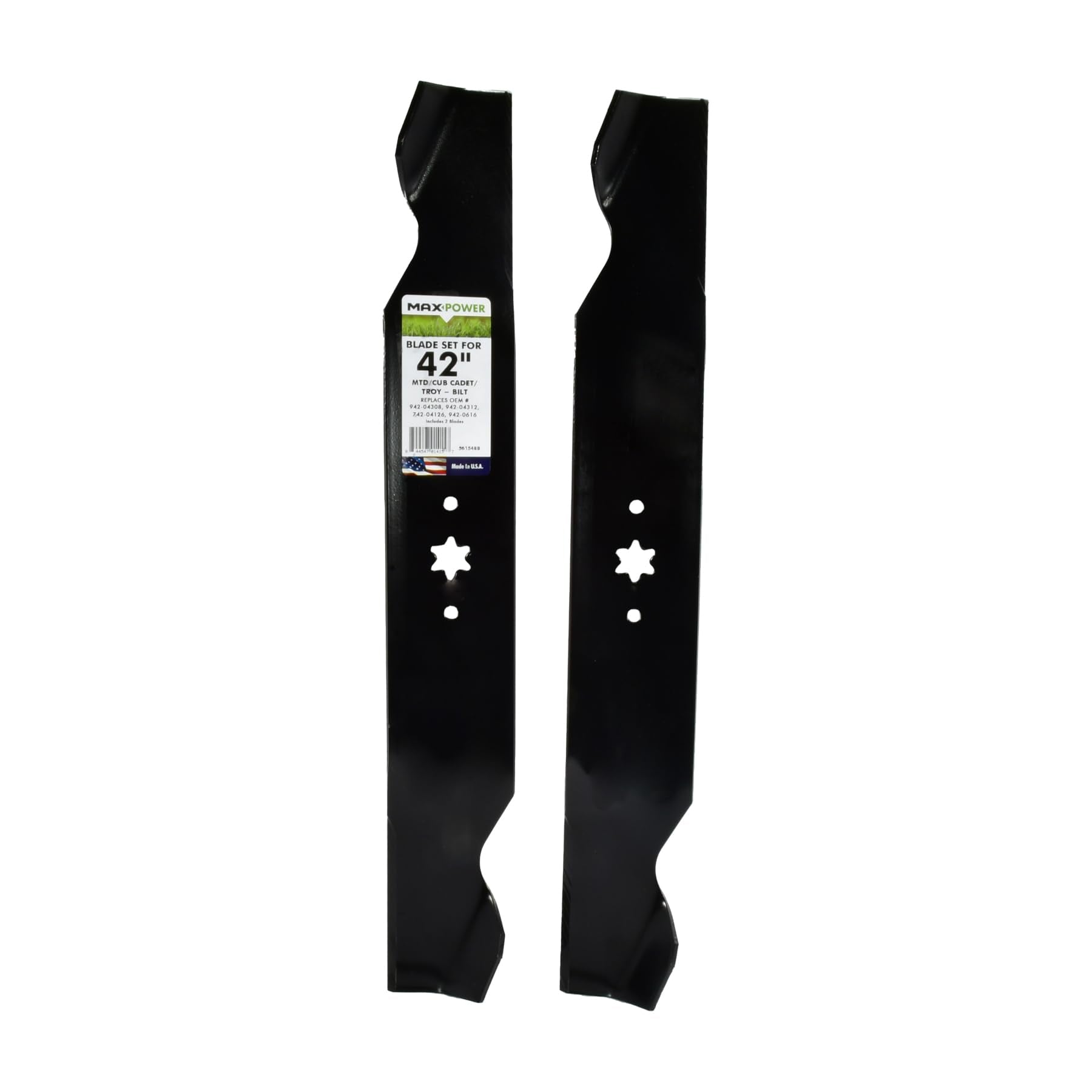 MaxPower 561548B front view showing two blades and package, durable USA-made replacement