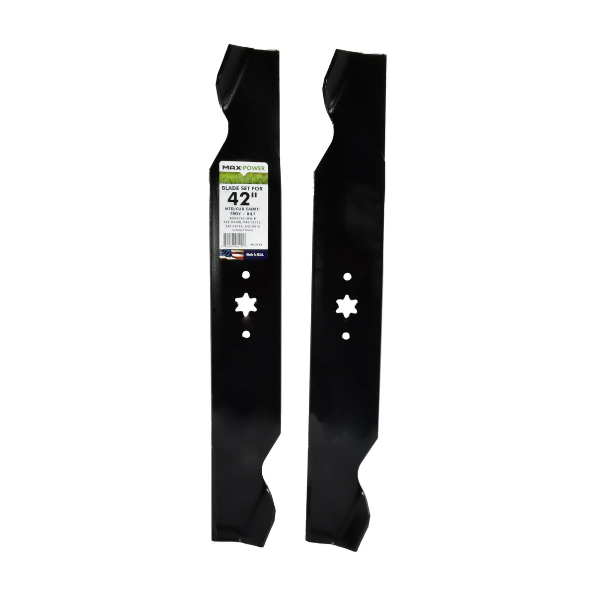 MaxPower 561548B front view showing two blades and package, durable USA-made replacement