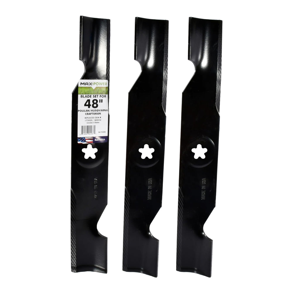 MaxPower 561735B front view showing three blades and brand labeling for easy identification