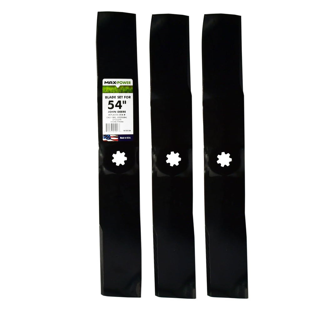 Maxpower 561813B front view showing three blades and packaging benefit durable replacement