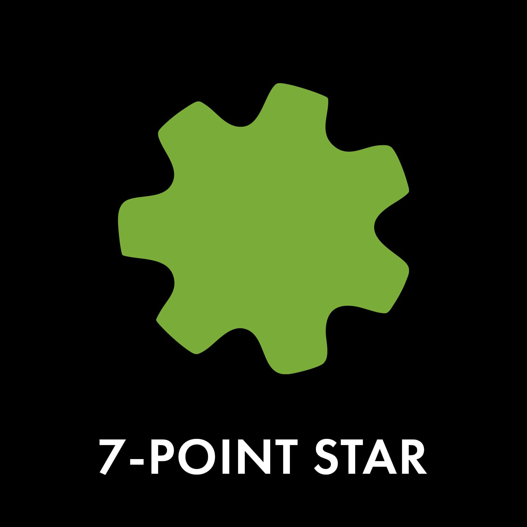 Maxpower blade center star hole detail showing 7-point fit for correct mounting