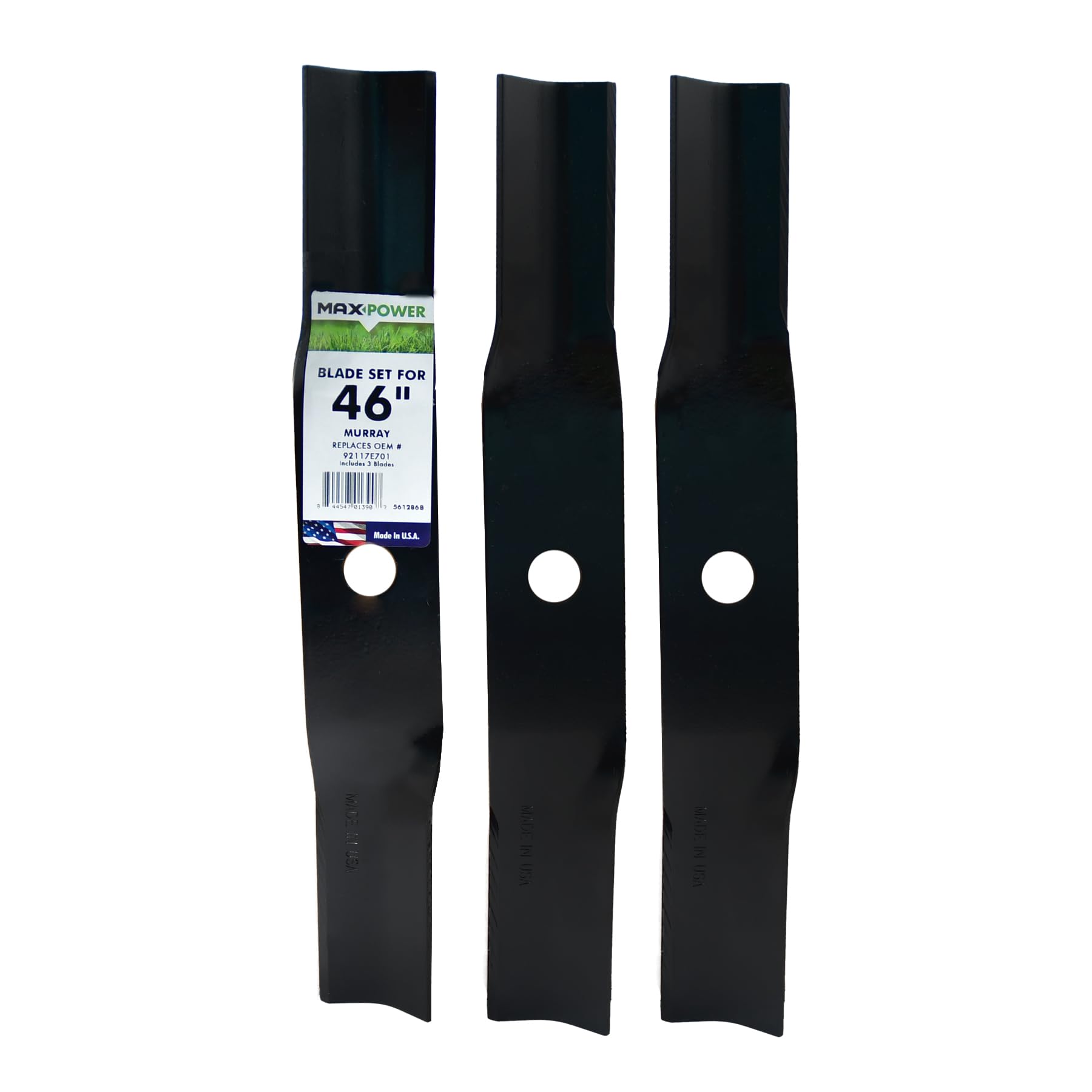 MaxPower blade front view showing brand and fit for quick identification