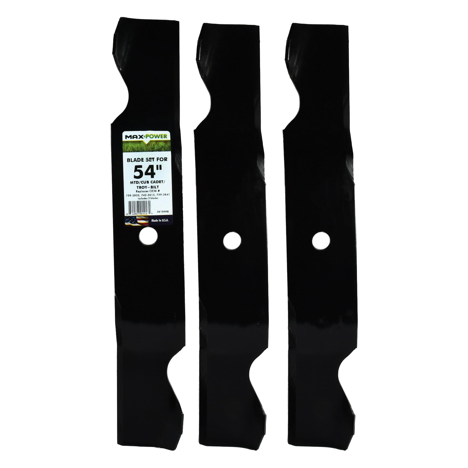 MaxPower blade front view showing clean profile and ready fit