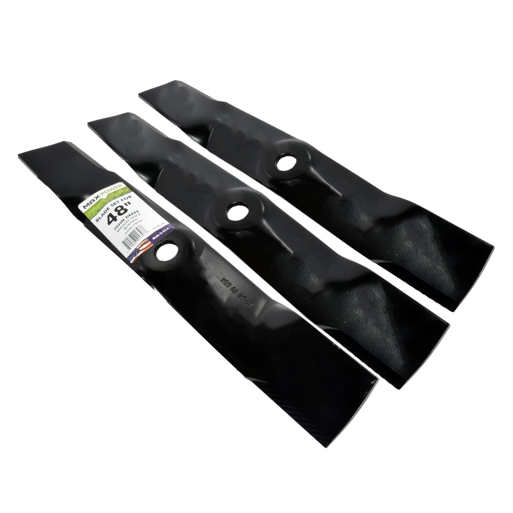 MaxPower blade side profile showing length and thickness for strength and reduced vibration