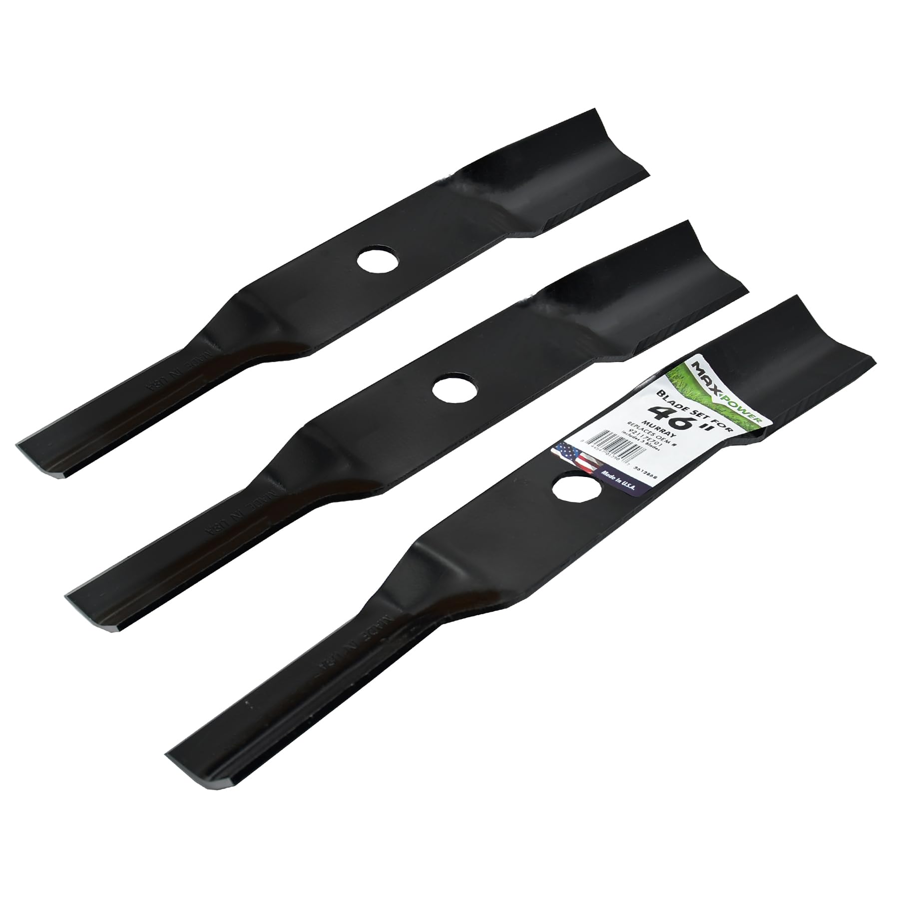 MaxPower blade beside ruler showing 15-3/4 inch length for verification