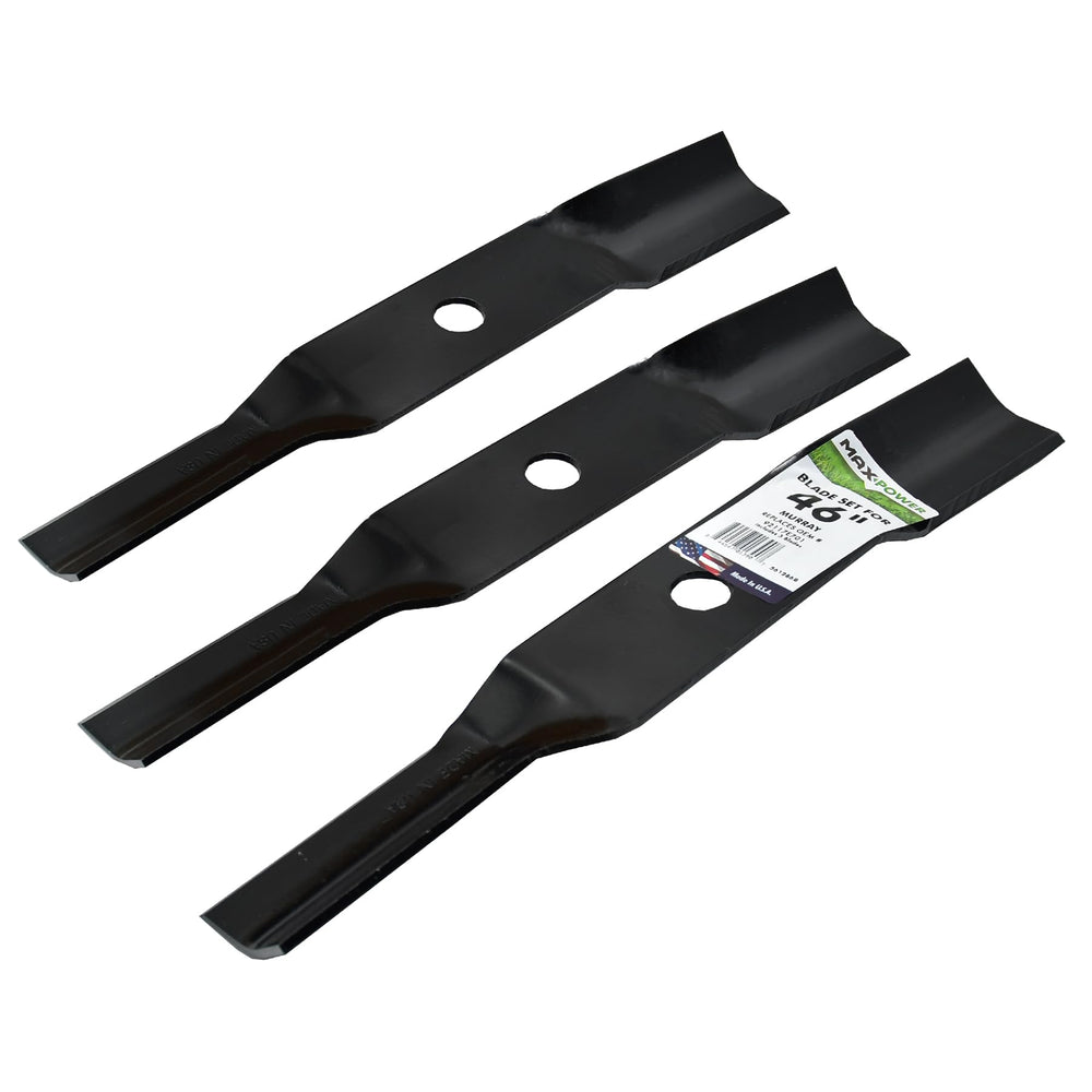 MaxPower blade beside ruler showing 15-3/4 inch length for verification